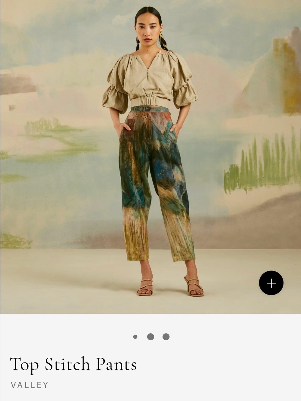 *LAST CHANCE* Cord Studio India Top Stitch Printed High-Rise Pants in Multicolor